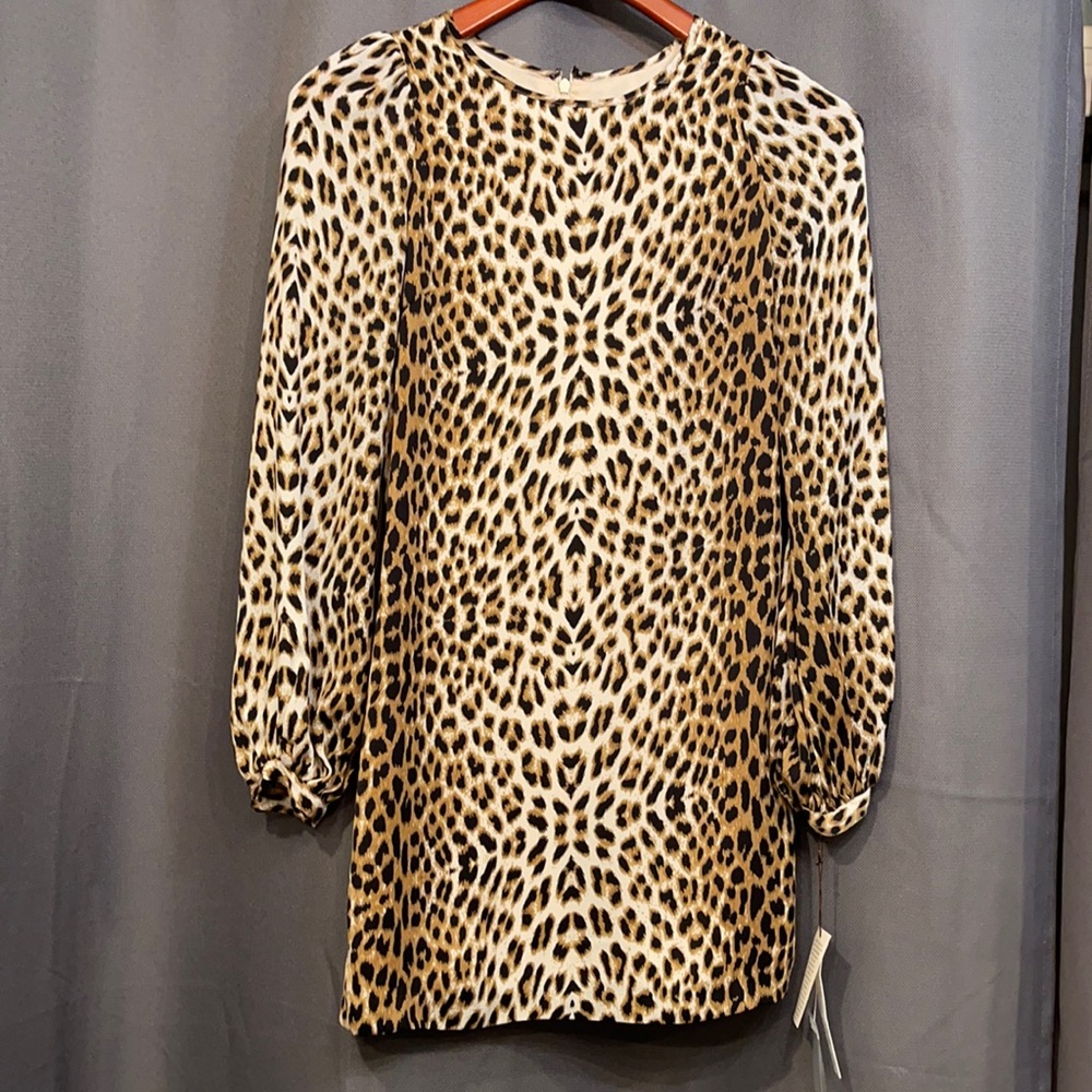 Adorable,new leopard print sheath dress, size 0